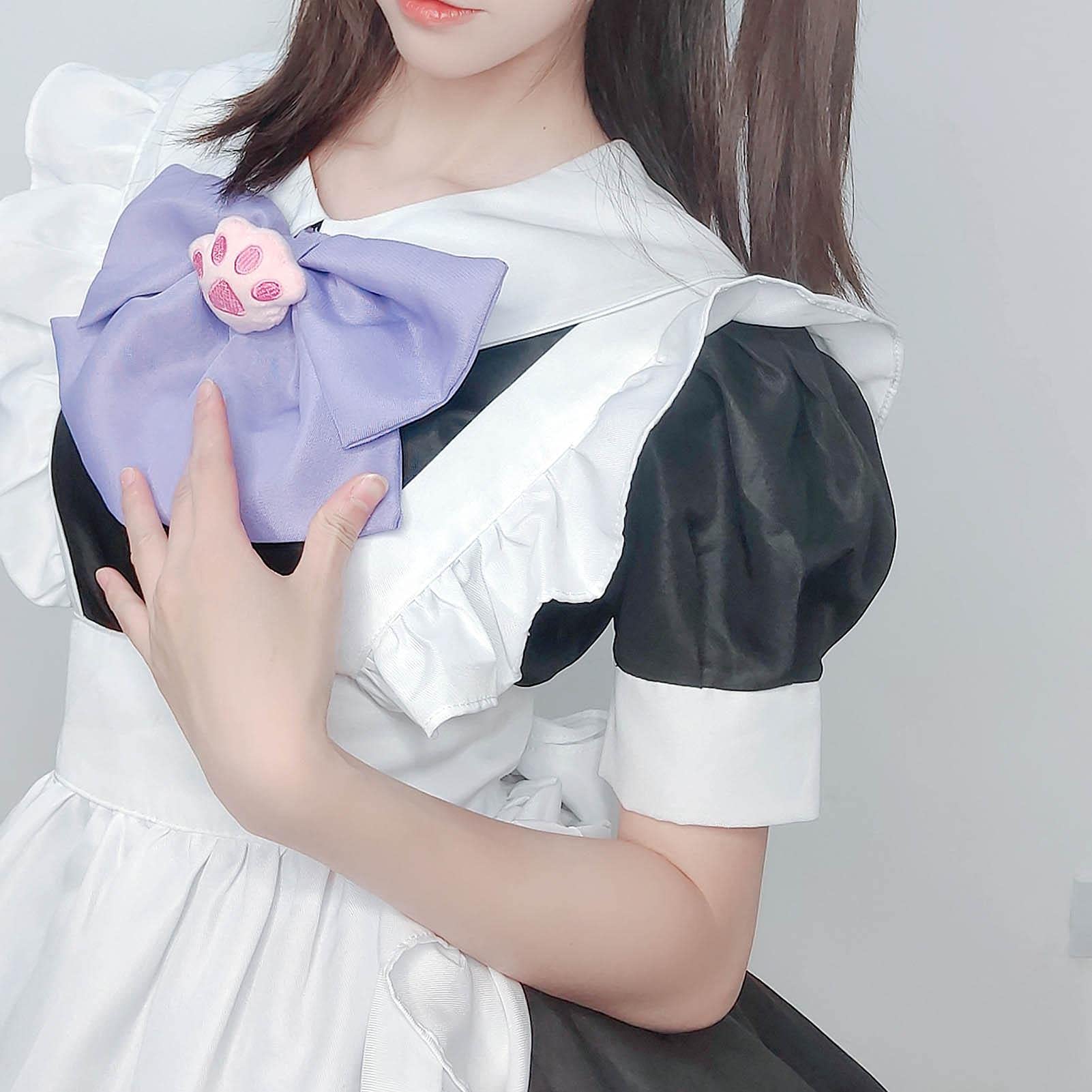 Fascia Per Capelli Cameriera Bianca Lolita - Copricapo Increspato In Tessuto Per Cosplay, Matrimoni E Party
