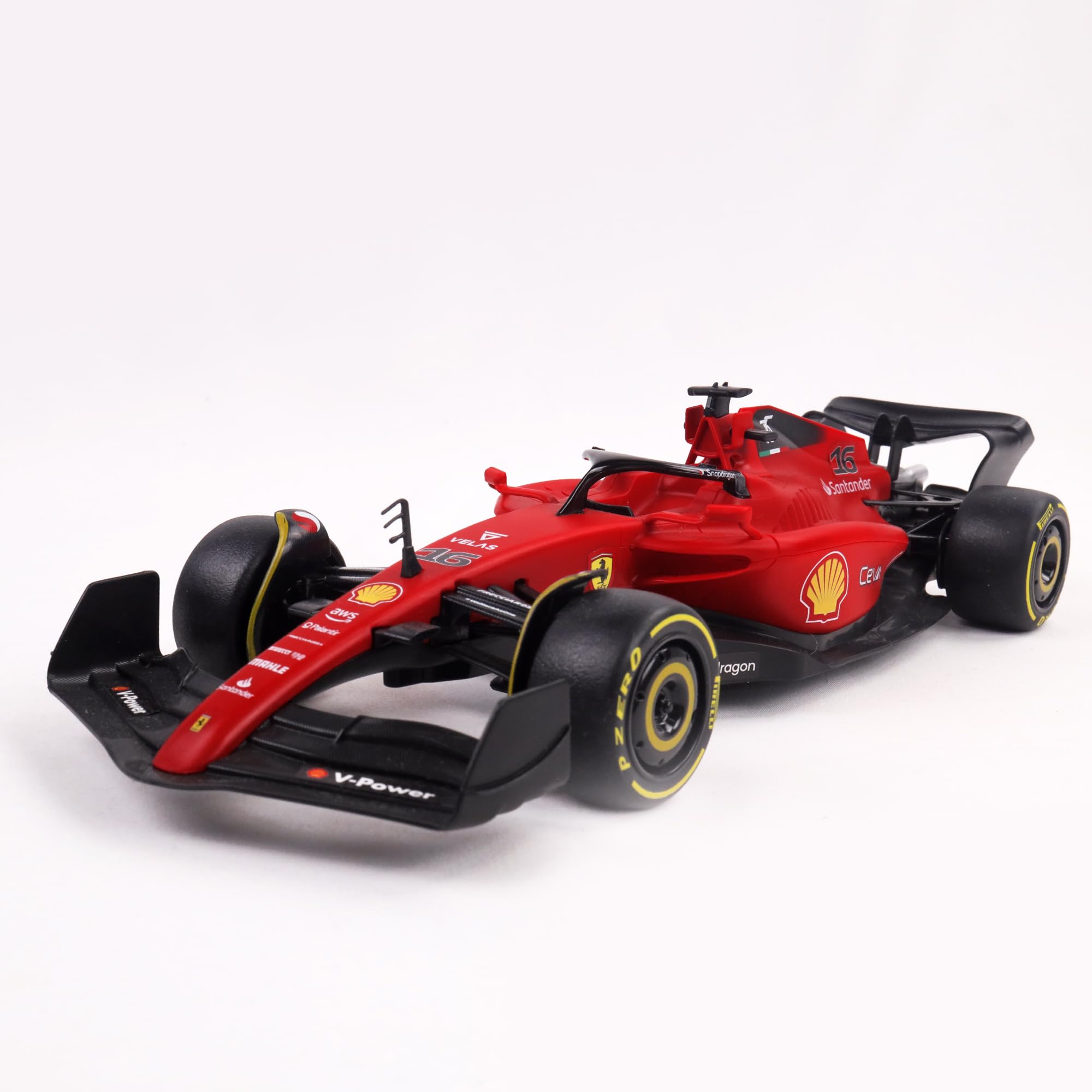 TURBO CHALLENGE - Ferrari F1-75 - RC Prestige - 095643 - Auto Radiocomandata - Rosso - 1/18 - Plastica - Giocattolo per Bambini - Regali - Compleanno - Formula 1 - Adesivi Inclusi - dai 6 anni
