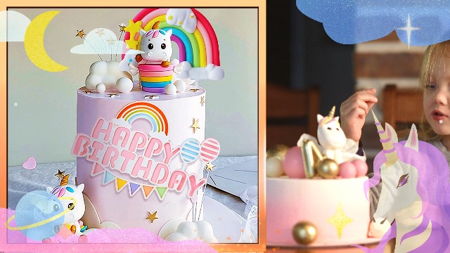 Unicorn versiering voor kinderverjaardag