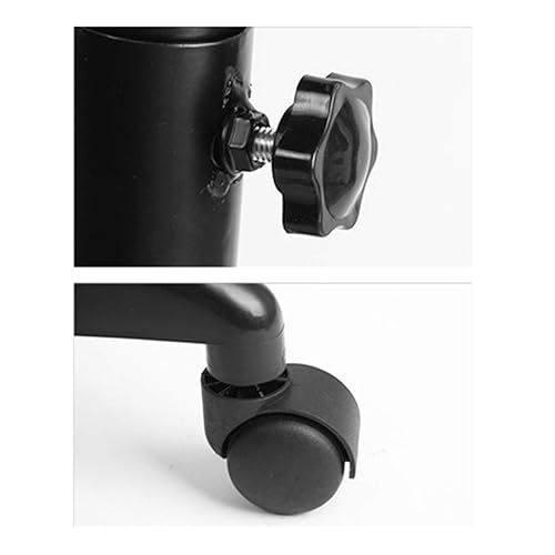 Miniatura 5 de Carrito de salón con ruedas de 27.5 a 43 pulgadas de altura ajustable para salón de belleza, carrito de almacenamiento para peluquería, spa (plata)