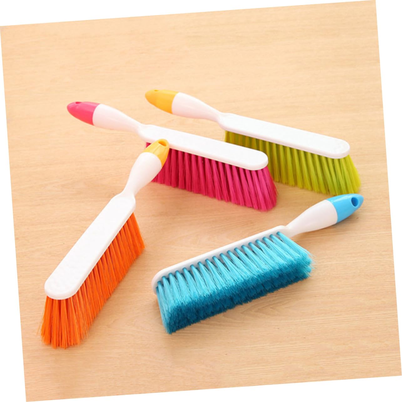Ipetboom Non-Slip Upholstery Brush Set 3pc Duster Brush for Couch Bed Floor Gentle Cleaning Soft Bristles Comfortable Handle Random Color