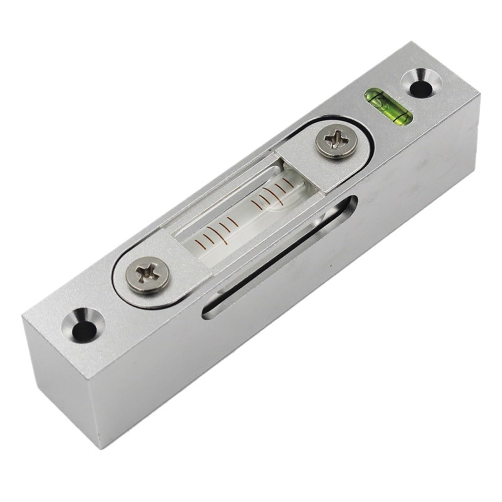 Nivel de burbuja ajustable de precisión múltiple, máquina de observación de tres ventanas, herramienta de depuración y nivelación portátil, 1 unidad(White-0.15mm-per-m)