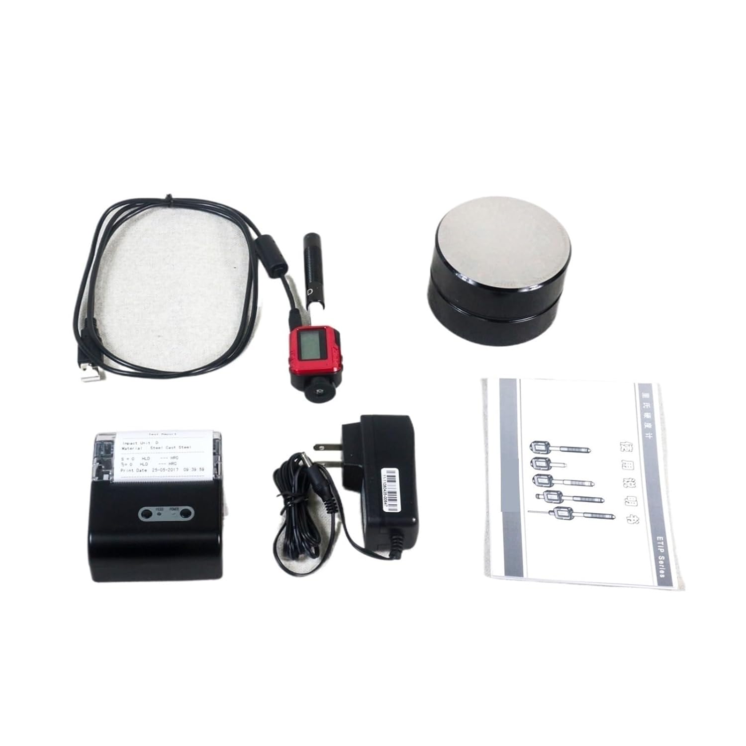 Hardness Tester, Portable Leeb Hardness Tester for Surface Hardened Components, Coatings, Thin Walled Measurement Durometer 0-999HL for Steel Iron Bronze Copper