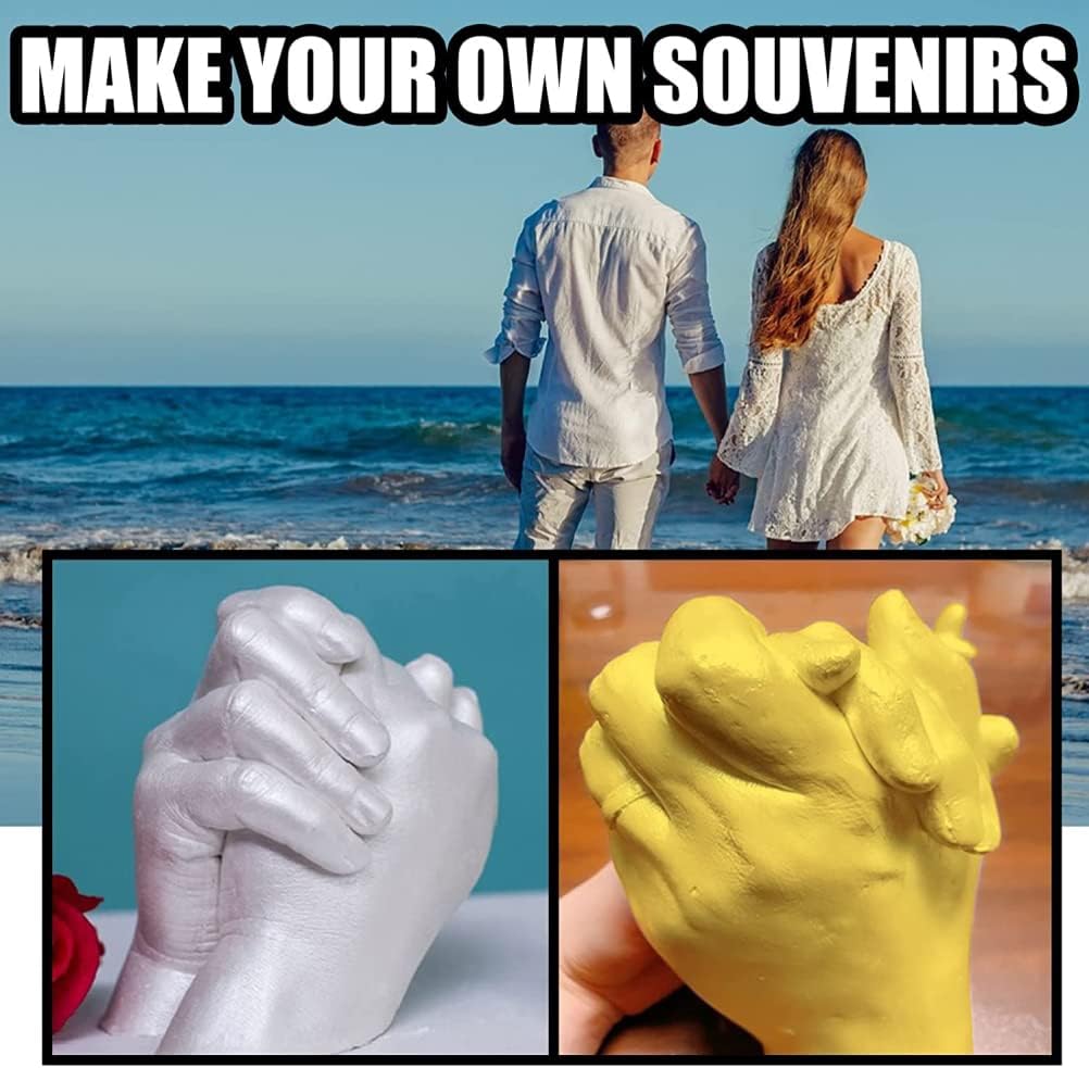 JTLB Hand Casting Kit Couple DIY Keepsake Statue for Home Decor and Gifting Hands Set (gold,Silver), JTLBcfk8730ni2-53