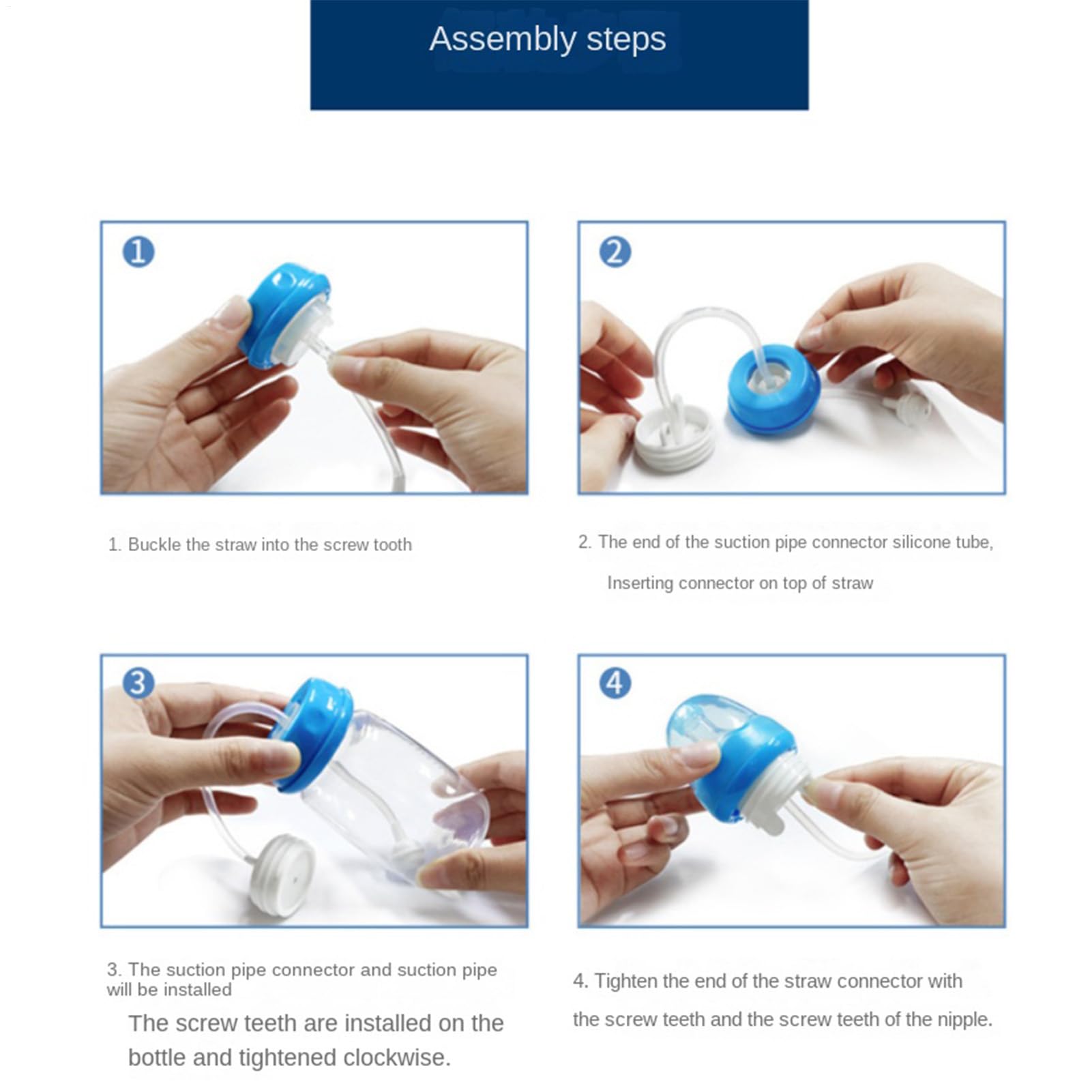 3-in 1 Anti-Colic Babys Bottles, 2026 New Hands Free Anti-Colic Bottle, 240ML Silicone Leak Proof with Nipple Straw, Adjustable Fast Flow Milk Bottle for Babys 3 Months — view 3