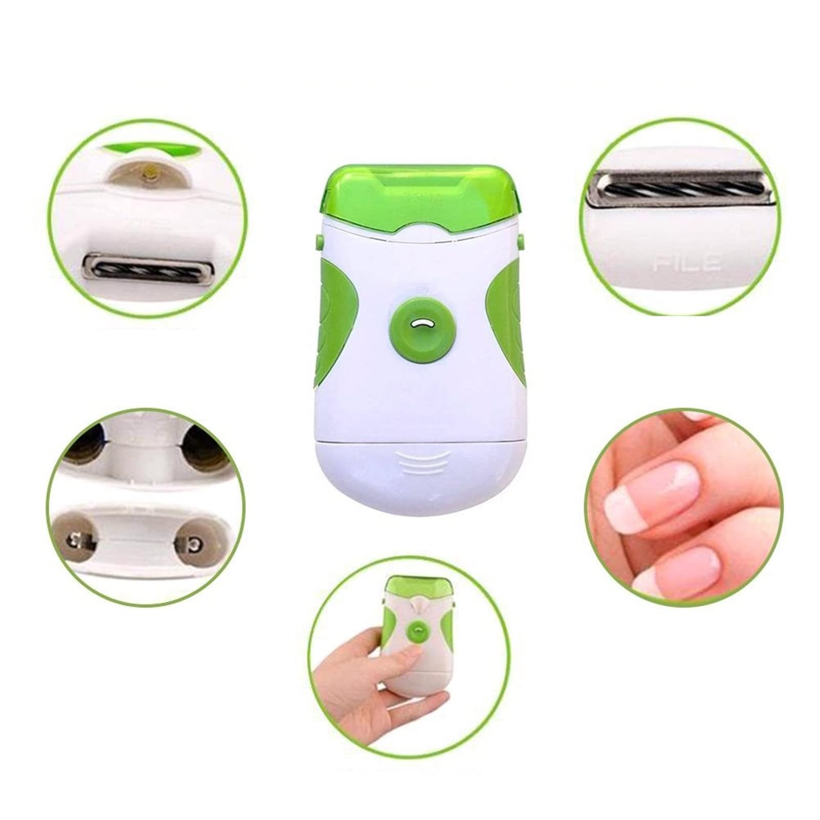 JINGYAN Cortaúñas Electric Nail Trimmer And File Manicure Pedicure Tool Trim Hand And Toe Nails Clipper With Removable Head DropShipping