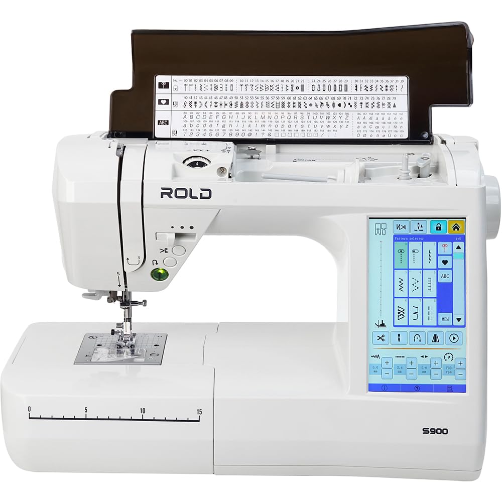 ROLD S900 Computer Nähmaschine mit Touchscreen Display | 180 Nähstiche | 8 Knopflöcher | automatischer Fadenabschneider | 70W Servo Motor | Nadeleinfädler
