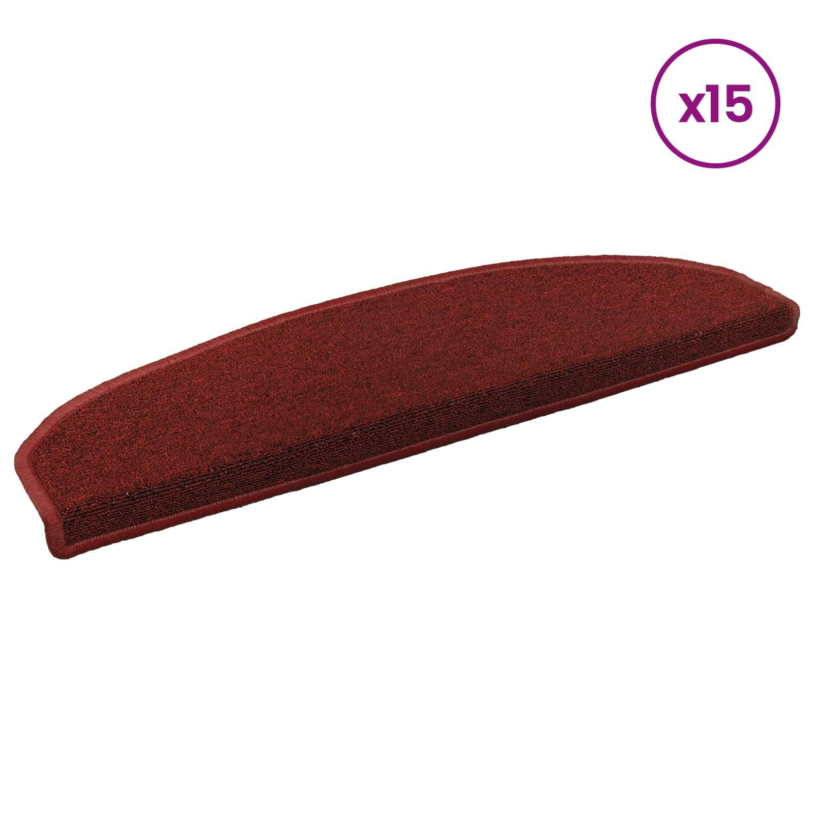 Tapis d'escalier Autocollants Semi-circulaires Bordeaux 15 pcs revetement Marche antiderapant Protection Chute sécurité pour intérieur Bois carrelage Sol Enfant Chien Senior