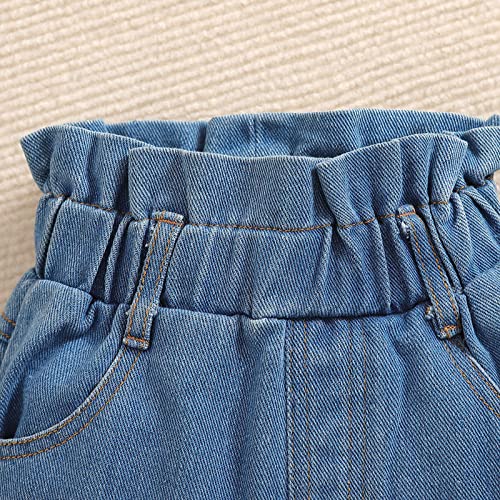 Girls' Jeans Spring and Autumn Children's Fashionable Outer Wear Trousers2021New Children's Spring Baby Boy Stretch Feet3