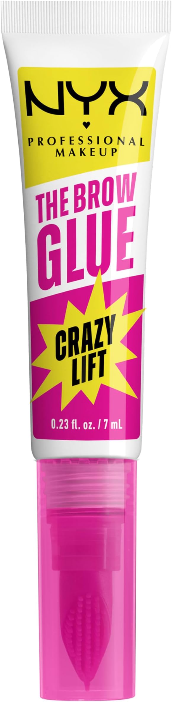 The Brow Glue Crazy Lift, Brow Lamination Gel, 24H Strong Hold, Built-In Styling Comb, Transparent