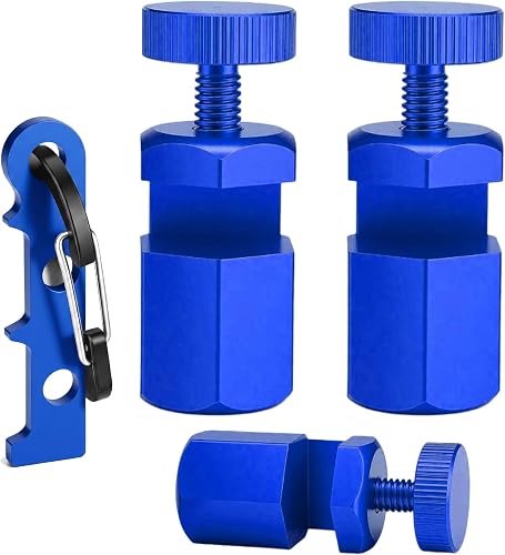 Tall Stair Gauges Set for Framing Square with Holder, Stair Gauge for Circular Saw, Hexagonal Stable Lock and Hook for Carpentry Circular Saw Guide, Locks Your Wood at a Perfect 90° for Wood (Blue)