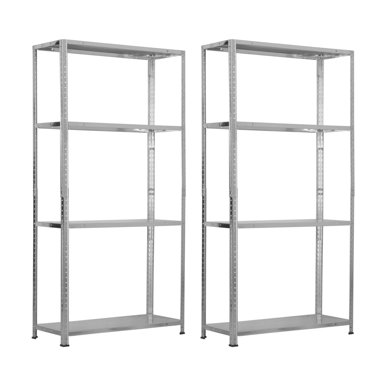 7H SEVEN HOUSE Pack 2 Estanterías Modulares Metálicas SteelSmart con 4 Baldas 160kg 145x30x70cm 7house