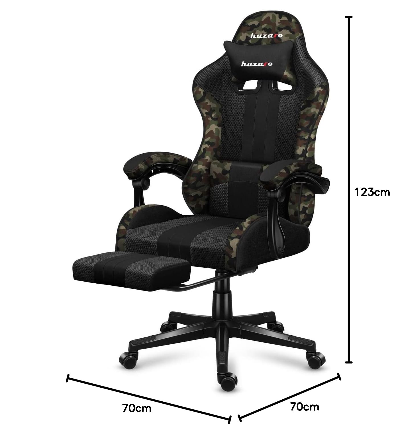 huzaro Force 4.7 Chaise Gamer Ergonomique, Charge maximale 140kg Accoudoirs