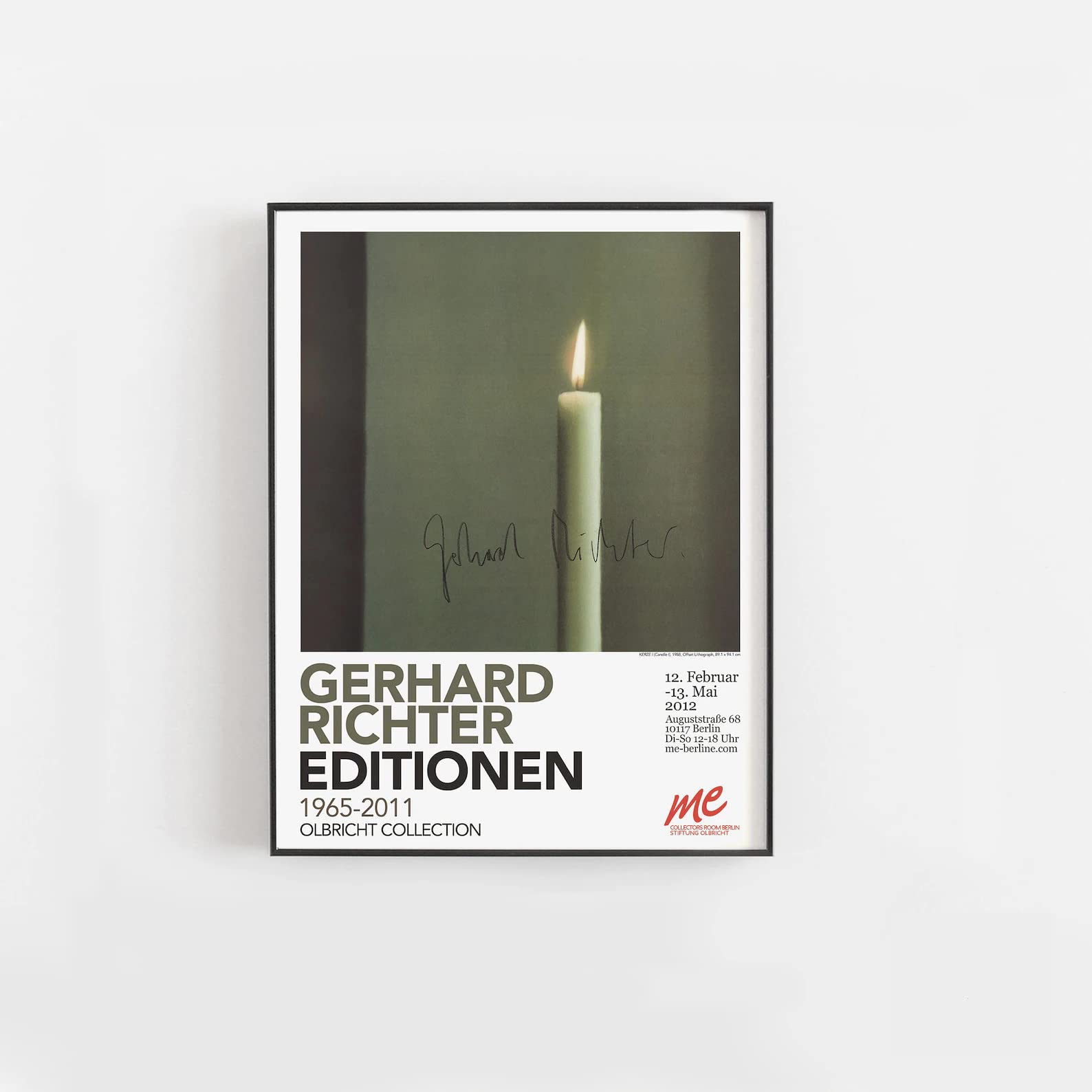 現代美術家『ゲルハルト・リヒター Gerhard Richter』蝋燭ポスター！