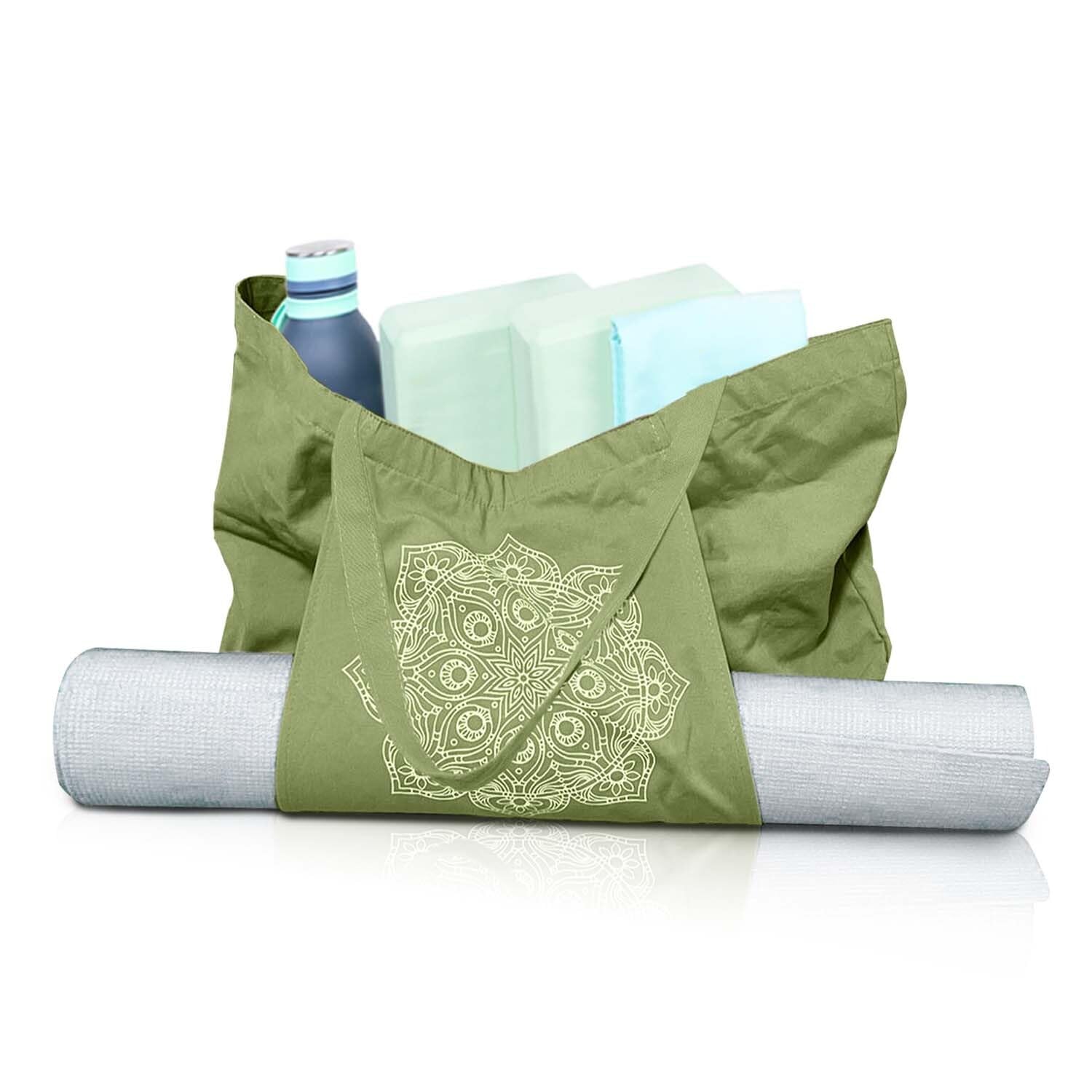 Pockets & Places Yoga Bags for Women with Mat holding Pockets (21.6