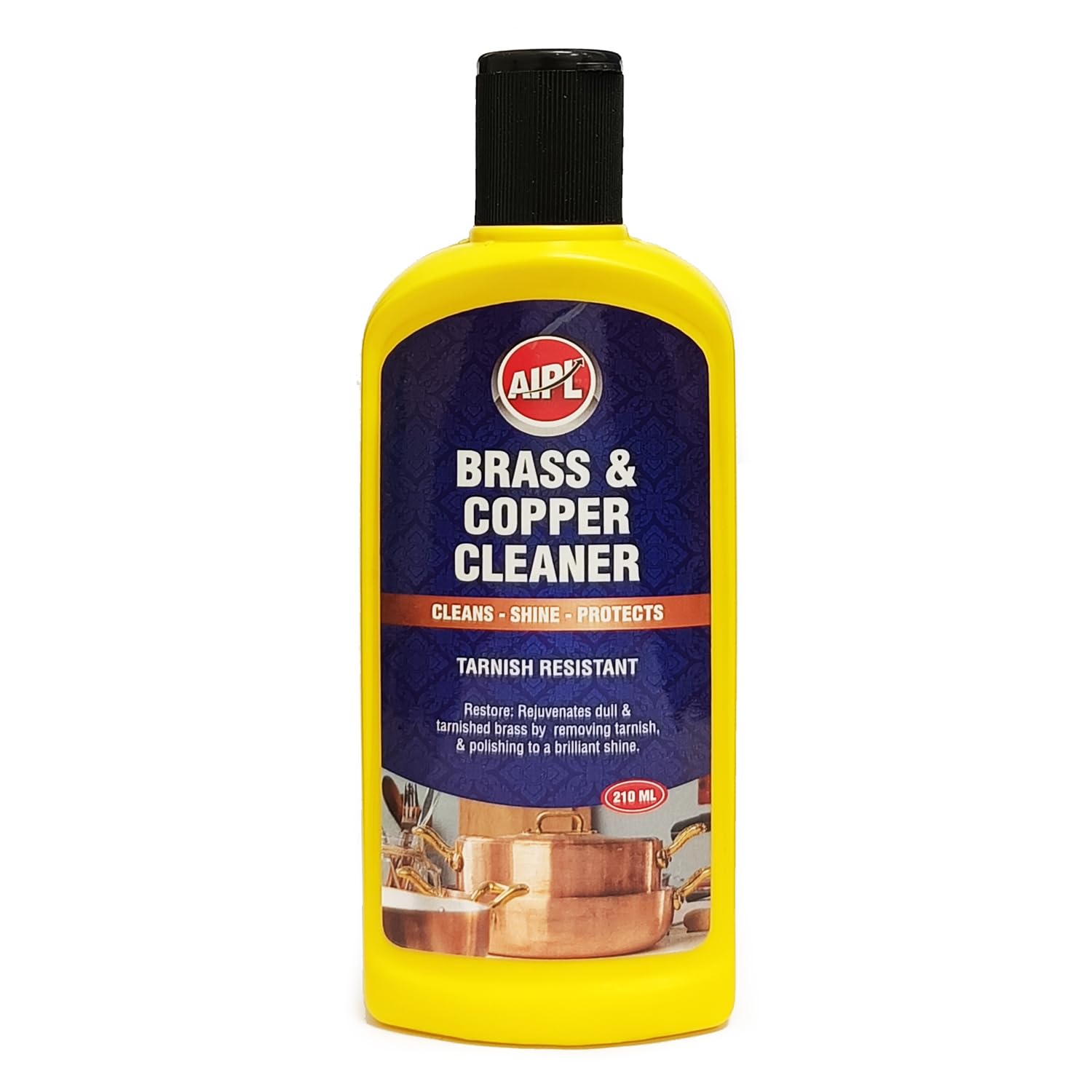 Abro BCC-210 Brass & Copper Cleaner | Cleaning Liquid Solution | Stain & Tarnish Remover | Instant Results Polish | Tarnish Resistant (210ml)