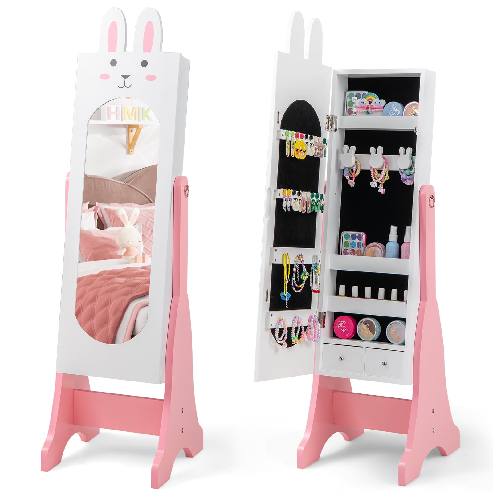 Costzon Kids Jewelry Armoire Cabinet, 45
