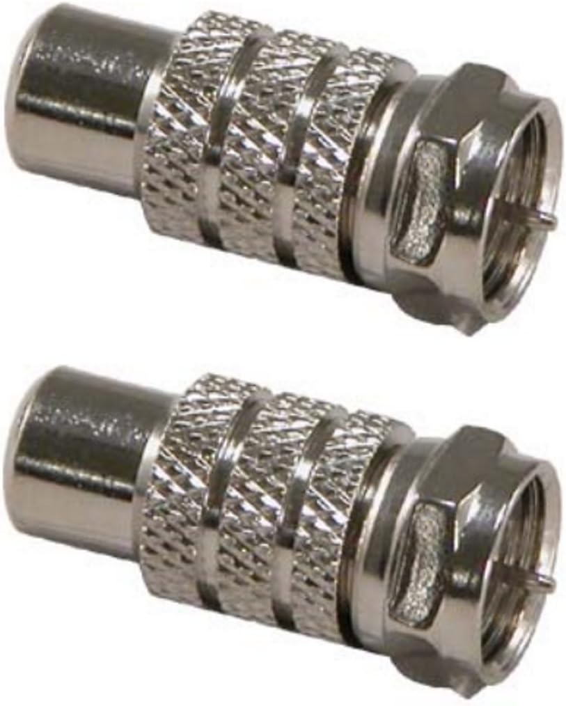Atari 2600 TV Coaxial F Plug Female Adapter 2 Pack by Corpco