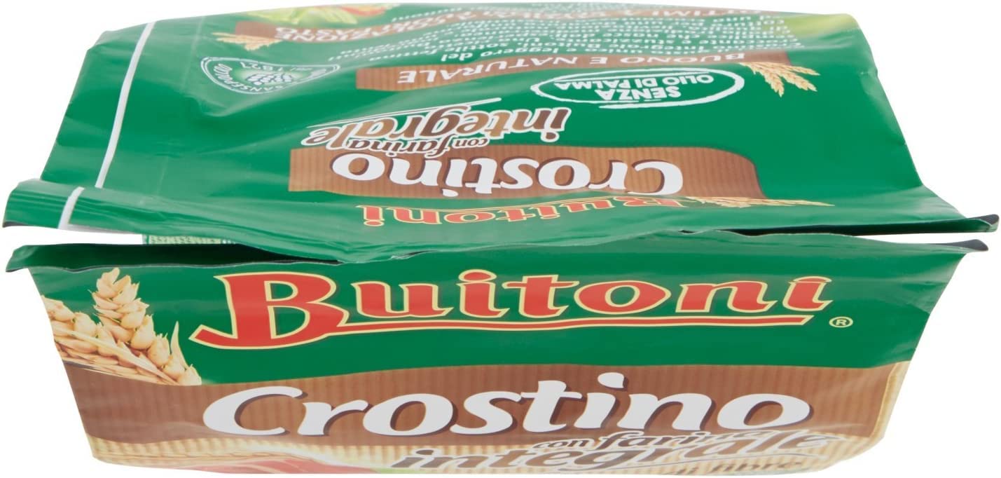 Lot de 6 croûtons Buitoni Crostino con farina Integrale avec farine de blé entier 300 g riche en fibres
