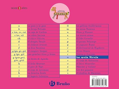 La mula Pirula: Juega con la u (Castellano - A PARTIR DE 3 AÑOS - LIBROS DIDÁCTICOS - El zoo de las letras)