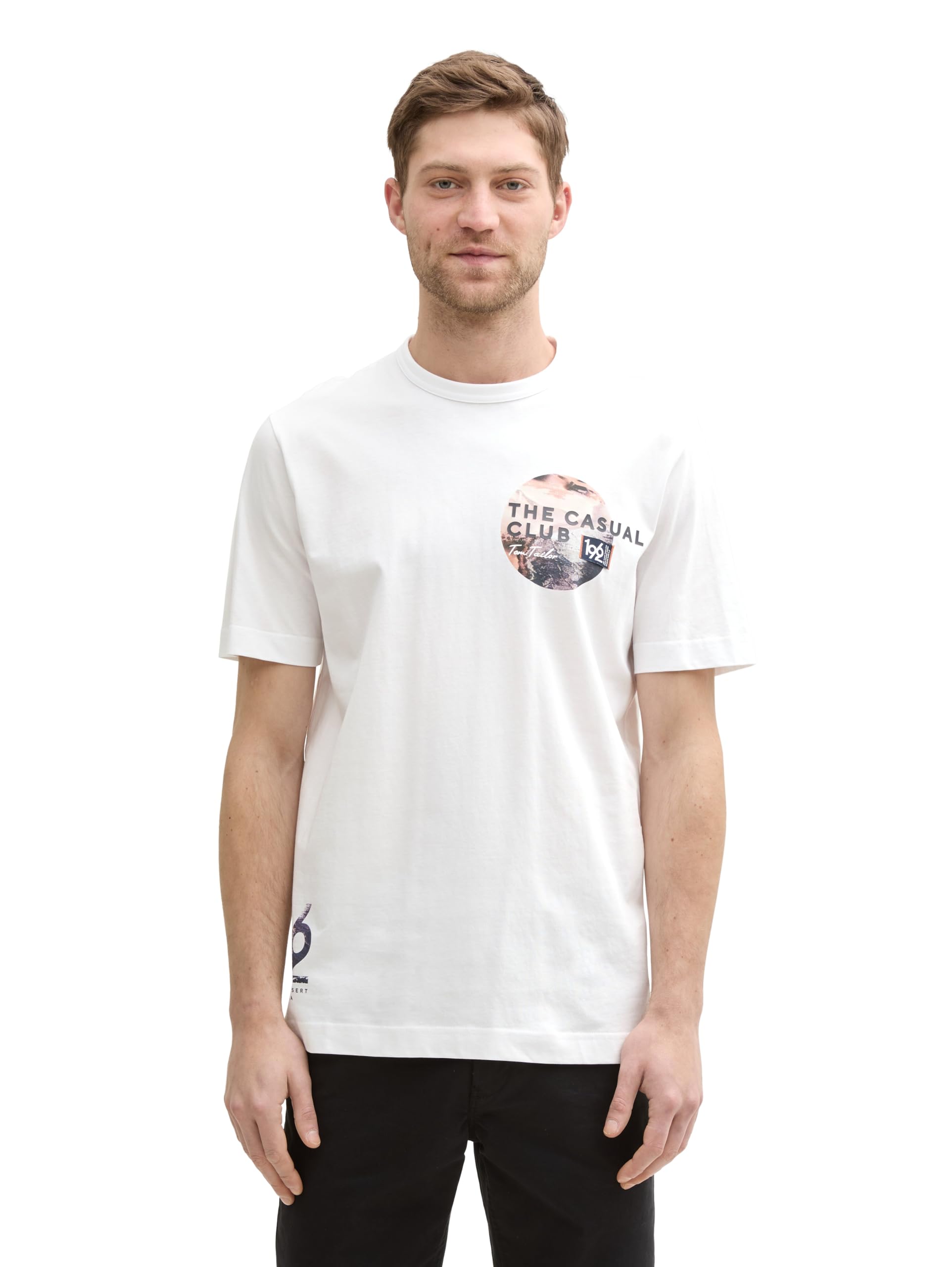 TOM TAILOR Men's 1046713 T-Shirt, 20000-White, XXL