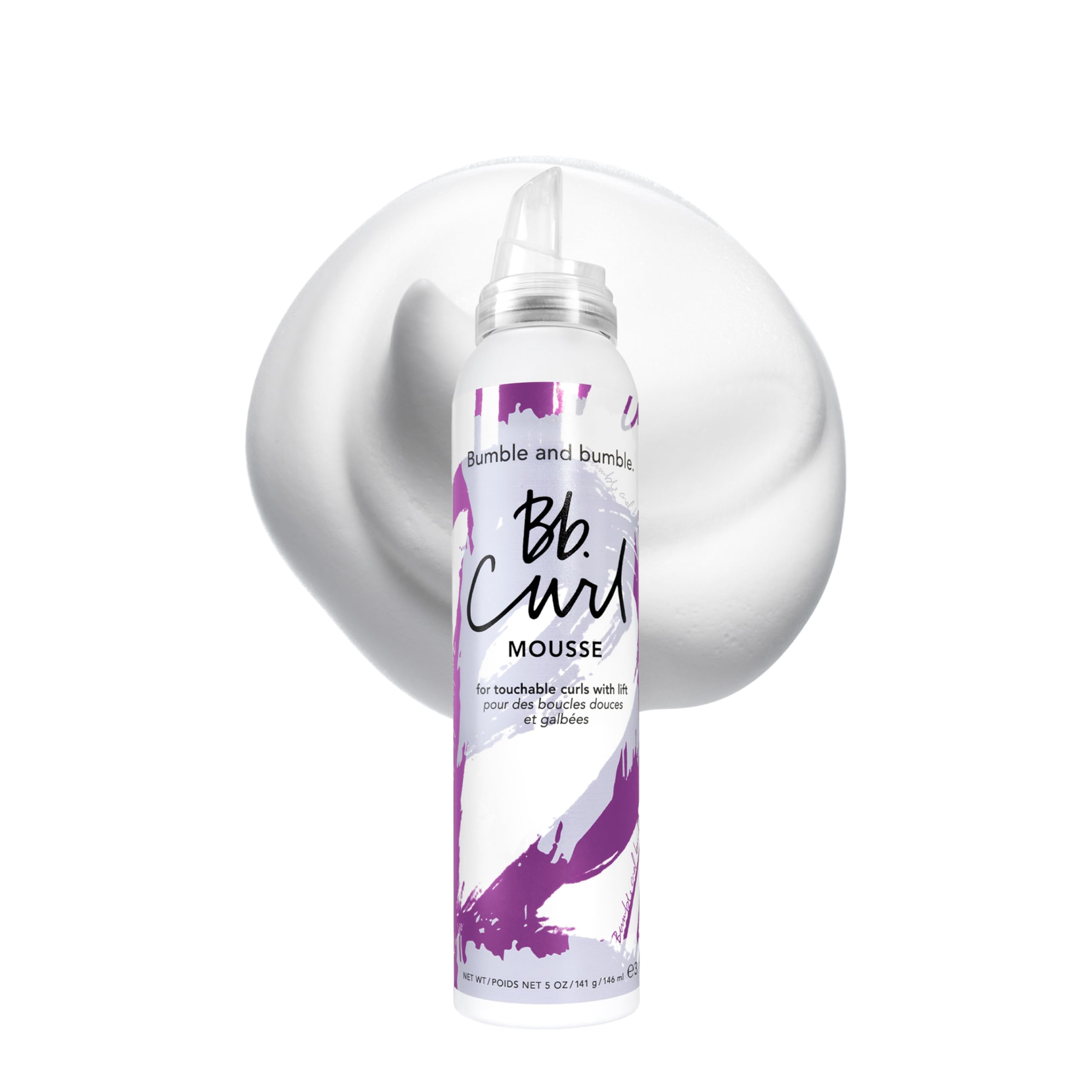 Bumble and bumble. Curl Mousse hydratante boucles | Anti-Frisottis | Pour boucles souples et rebondies | Cheveux bouclés, ondulés | Huile de Jojaba, d’avocat et de coco | Format standard, 146 ml