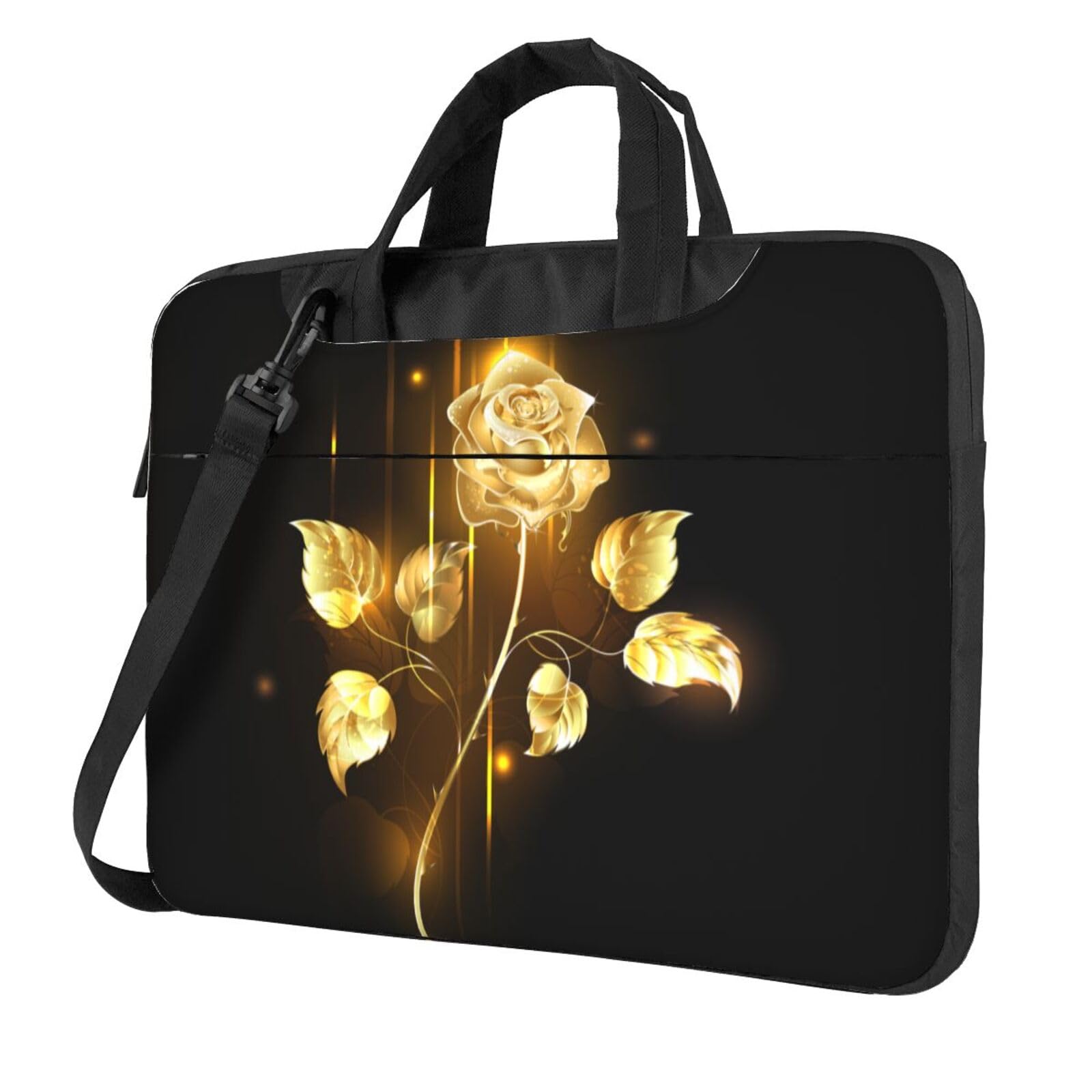 Sac ordinateur portable bandoulière rose doré léger et imperméable - 8