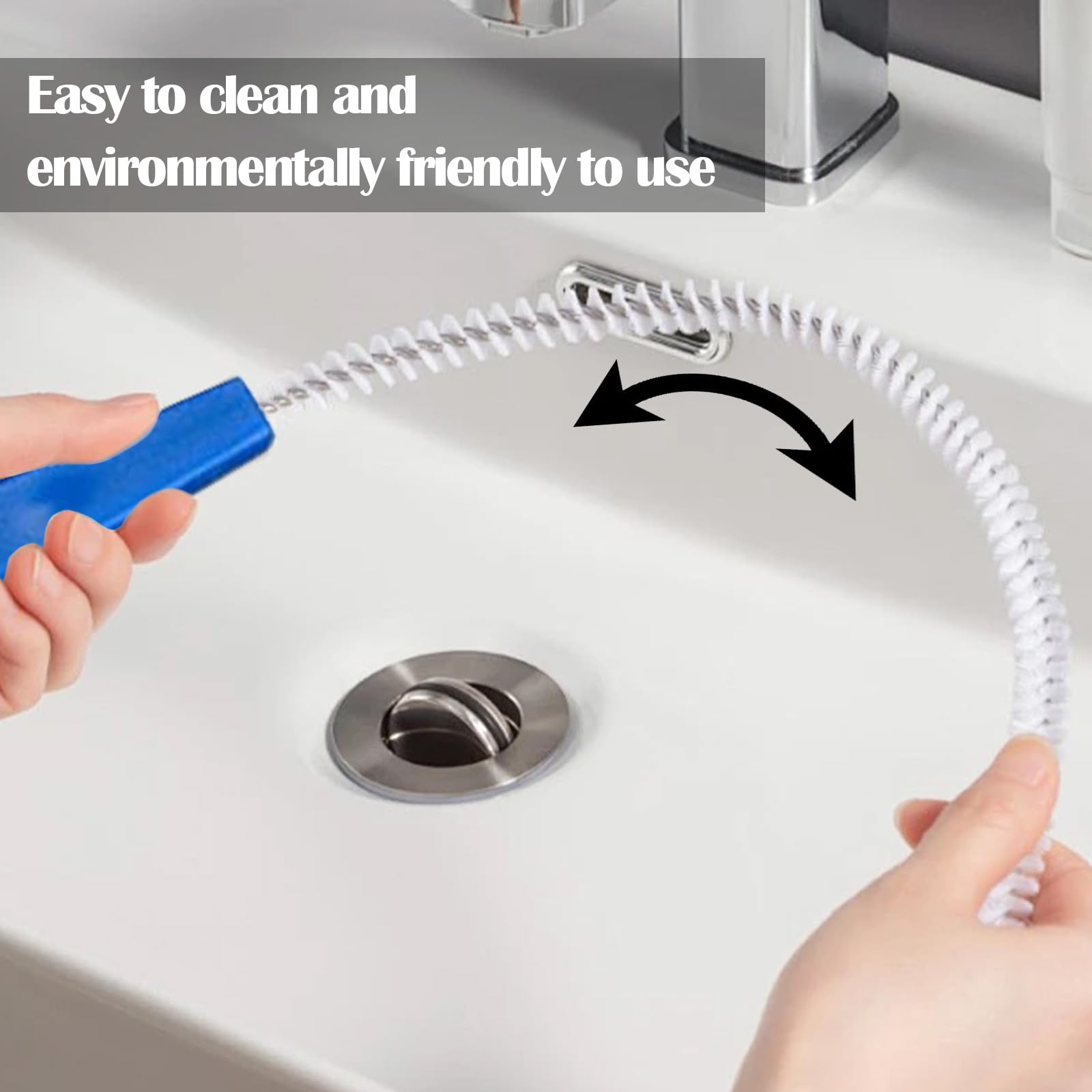 Kit Stura Scarichi 5 Pezzi - Spazzole Per Lavandini, Tubi E Sifoni, 45cm E 8.5cm, Nylon E Acciaio