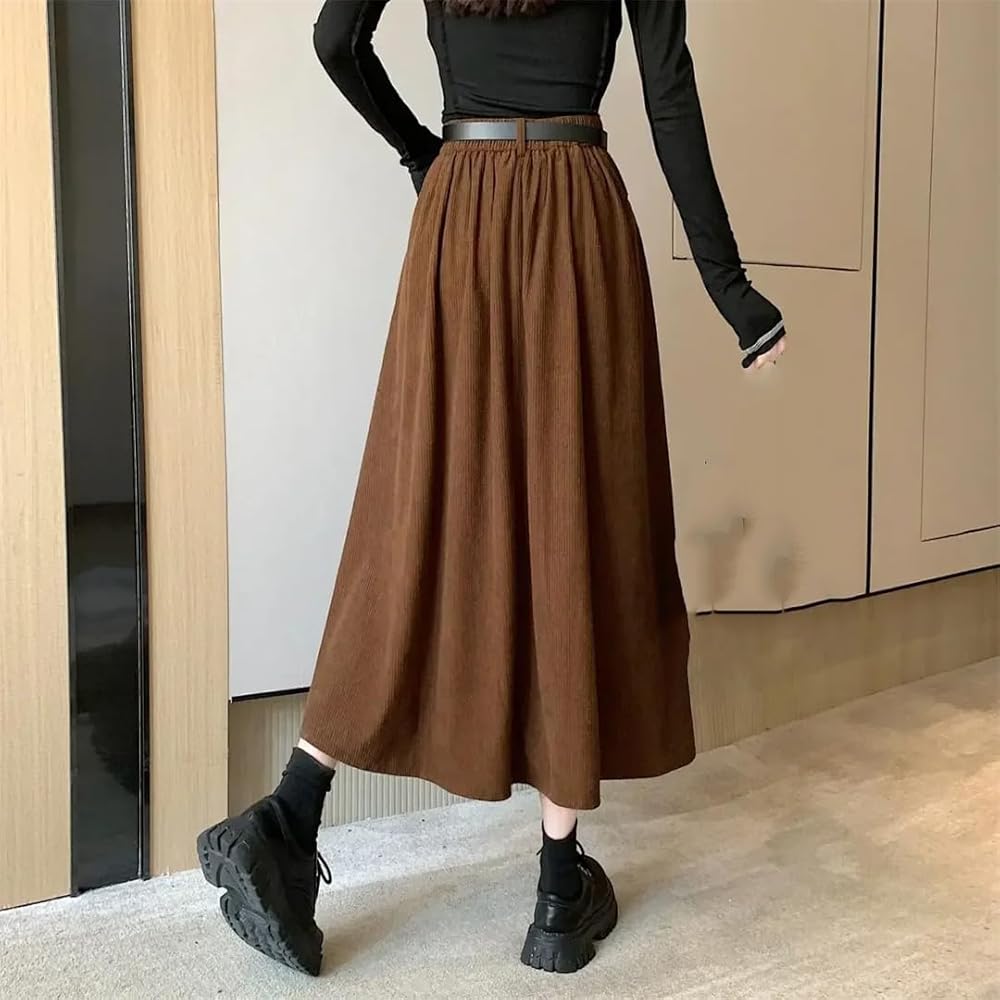 Amazon.com: Women Skirt with Belt High Waist All Match Long