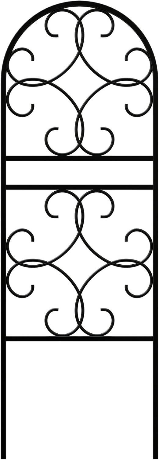 Panacea 84490 Scroll Pot Trellis, 36", Black