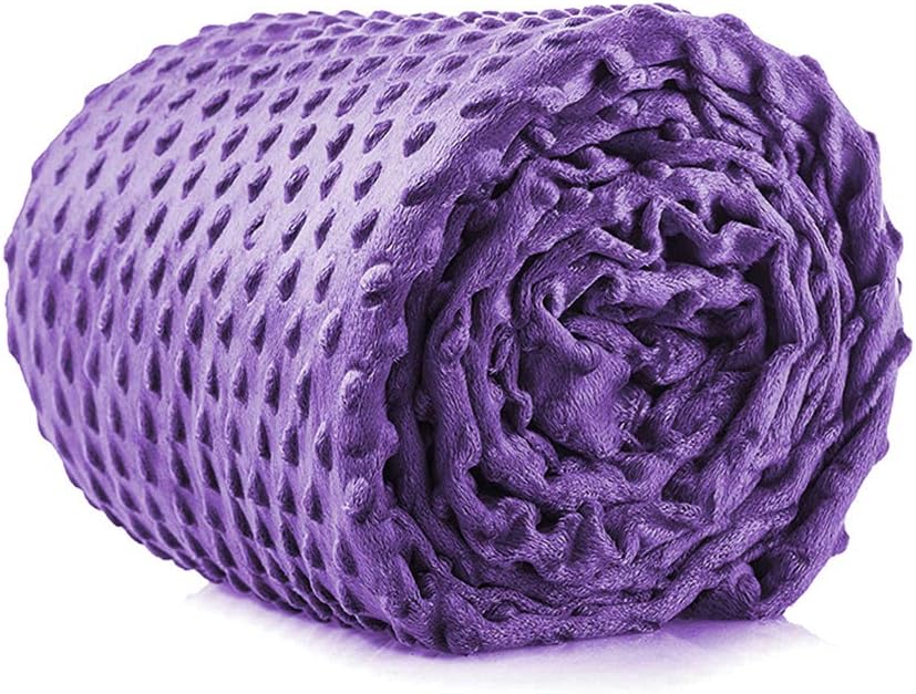 Dobeans Weighted Blanket Removable Cover Purple Minky Cover