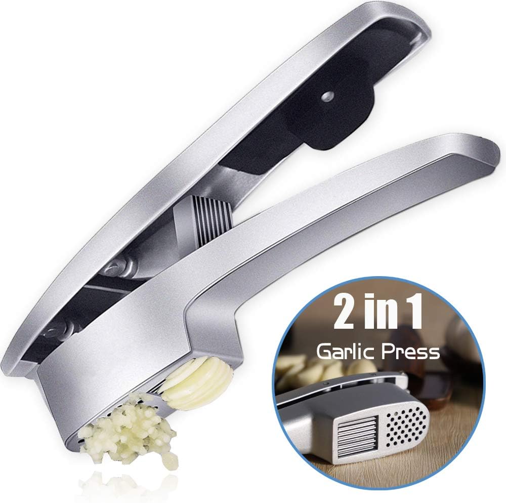 Lefinee 2 in 1 Garlic Press Crushing Machine And Garlic Slice Function Crush