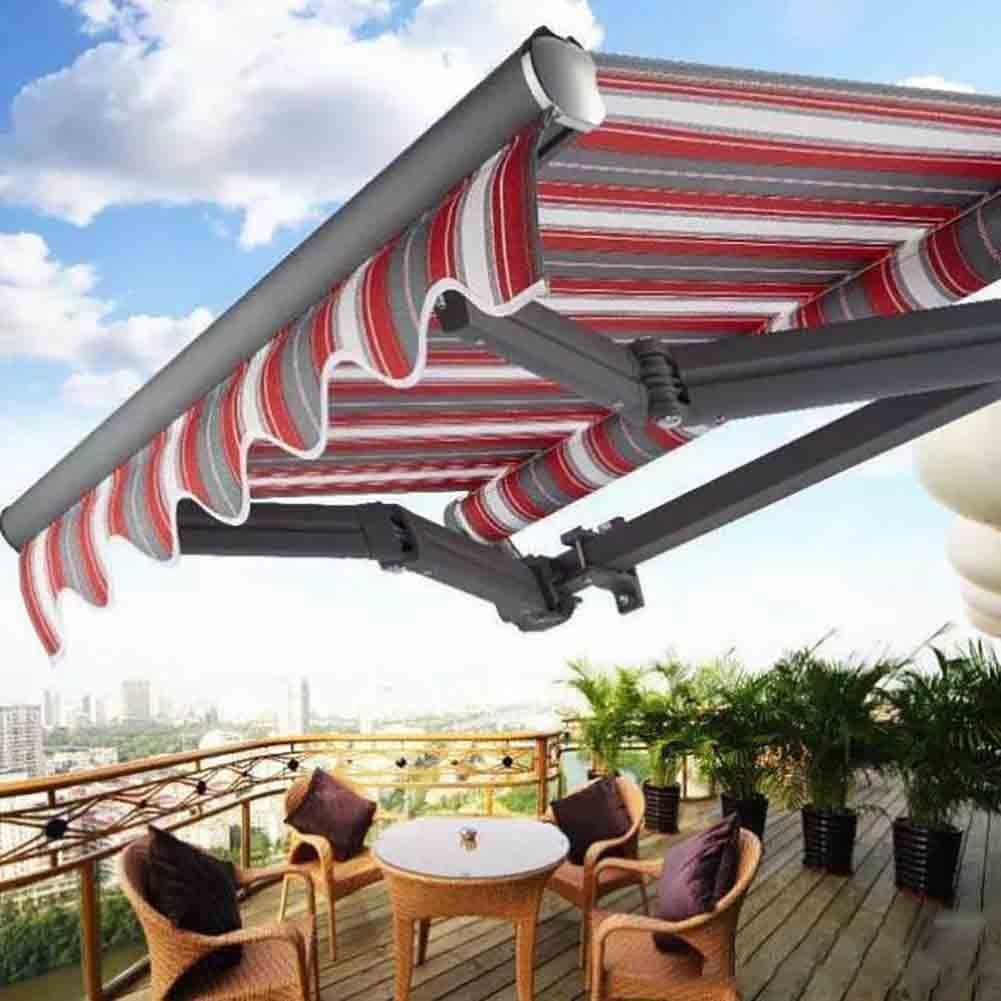 Generico Tessuto di Ricambio per Tende da Sole Retrattile da Esterno, Poliestere Impermeabile e Resistente ai Raggi UV, sostituisce la Tela per Balcone e Finestra(280x200cm)