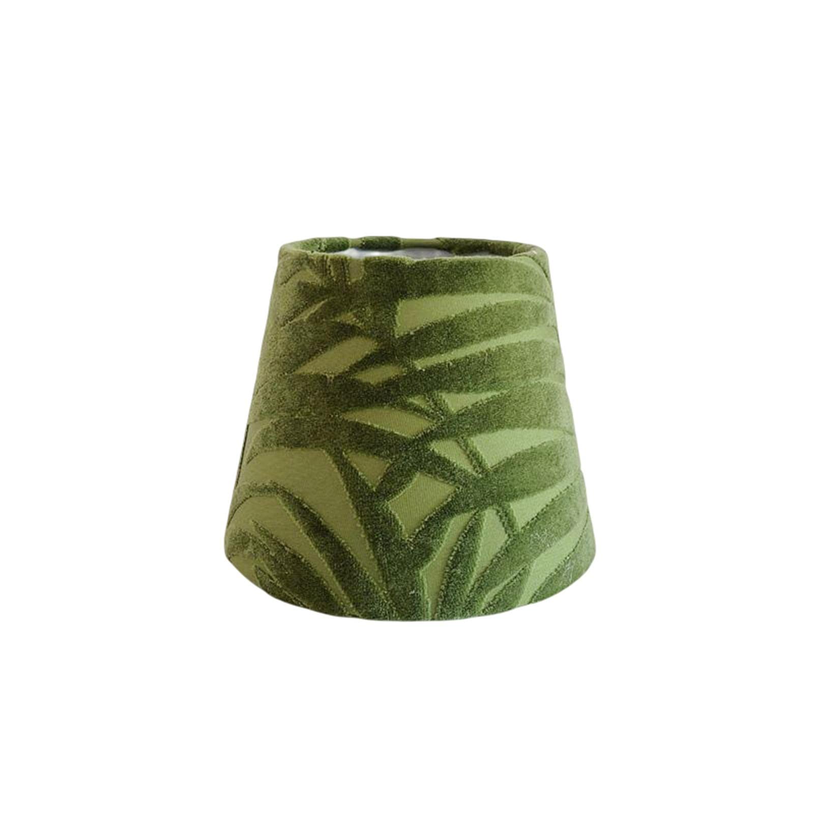 Pantalla de tela vintage de alta calidad estilo cúpula bohemia verde