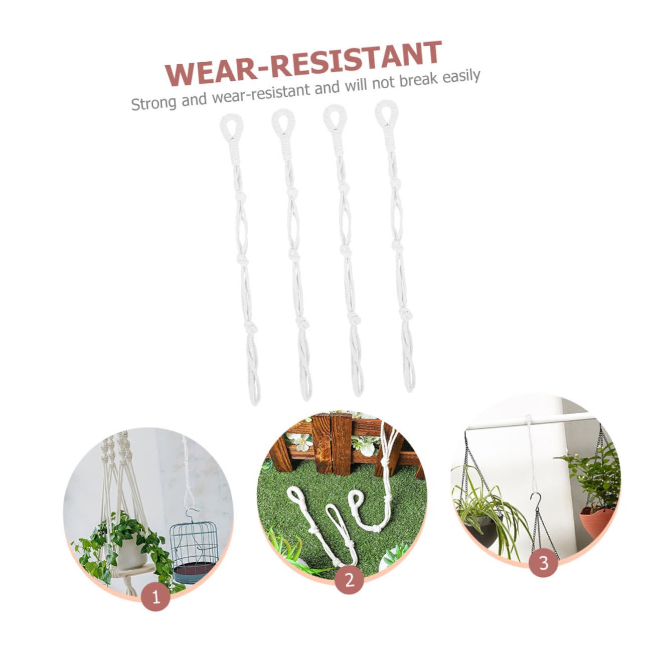 Yardwe 20stücke Pflanzenhalter Wandbefestigung Verstellbare Makramee Blumenampel Halterung Für Innen Und Außenbereich Robuste Aufhängung Für Pflanzgefäße Und Blumenkübel