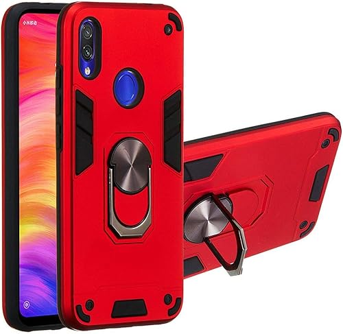 SATURCASE Armor Hybrid 2 en 1 PC y silicona Funda protectora de doble capa para Xiaomi Redmi Note 7  Redmi Note 7 ProRedmi Note 7S (rojo)