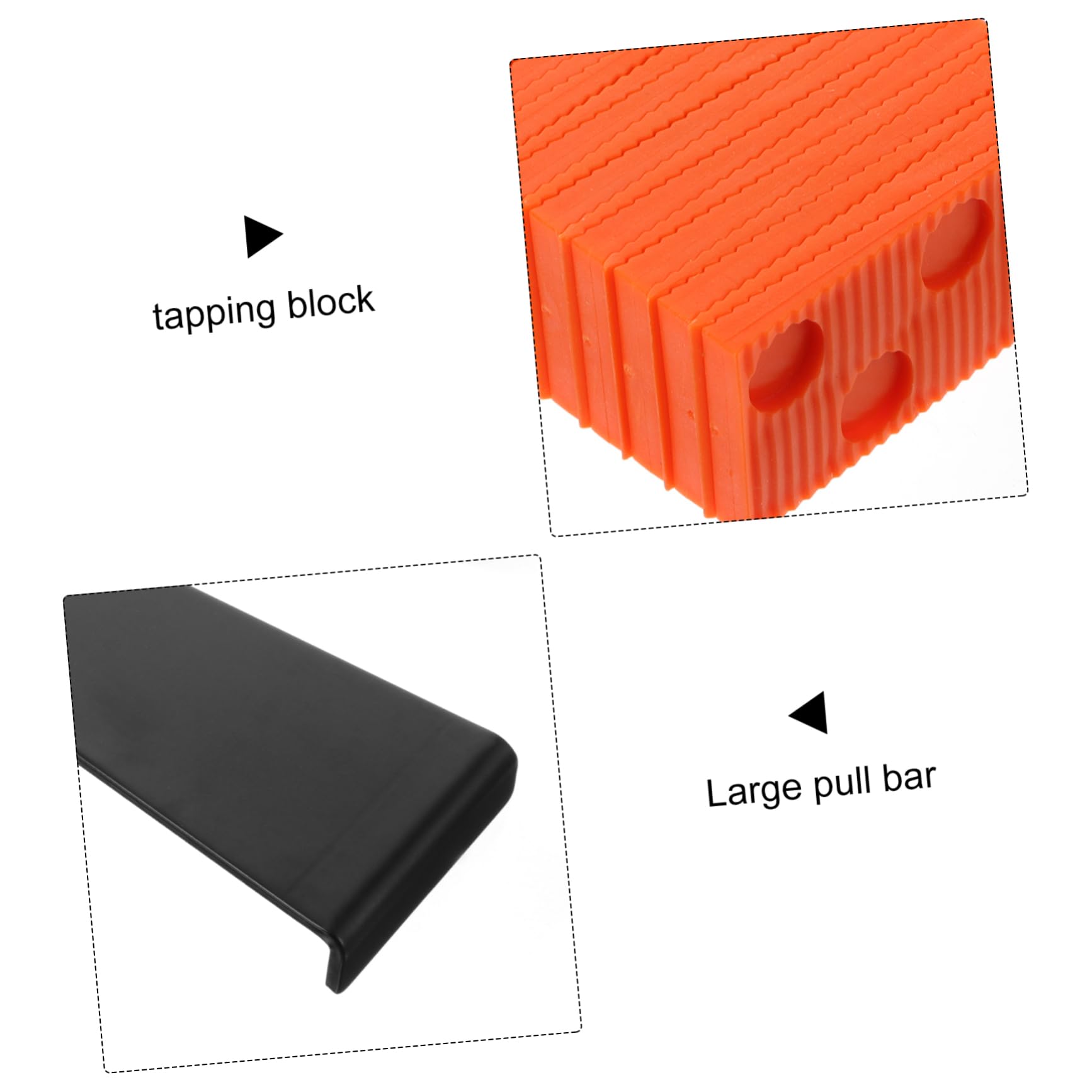 Herramienta de Instalación de Suelos Laminados de Madera 43 Piezas | 1 Juego para Montaje Doméstico, Incluye Mazo, Cuñas, Barra de Arrastre y Bloque de Golpeo