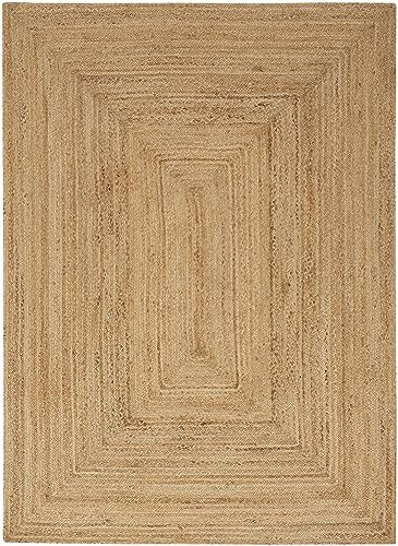 Tapete rectangular de yute natural 5' x 7' Nourison miniatura 6