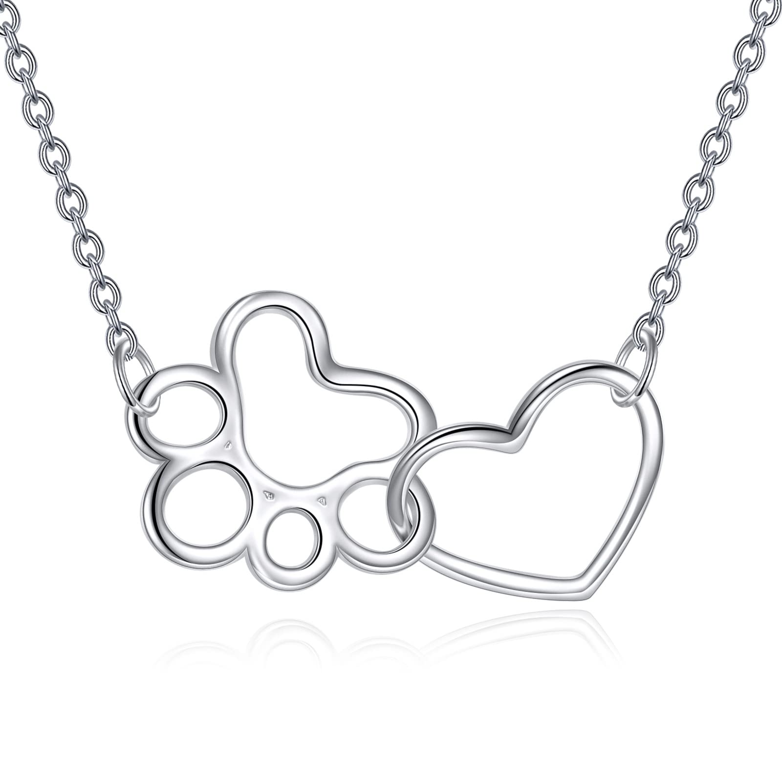 Collana Ciondolo Zampa Cane Argento Sterling 925 - Gioiello Per Amanti Degli Animali - Foto 6