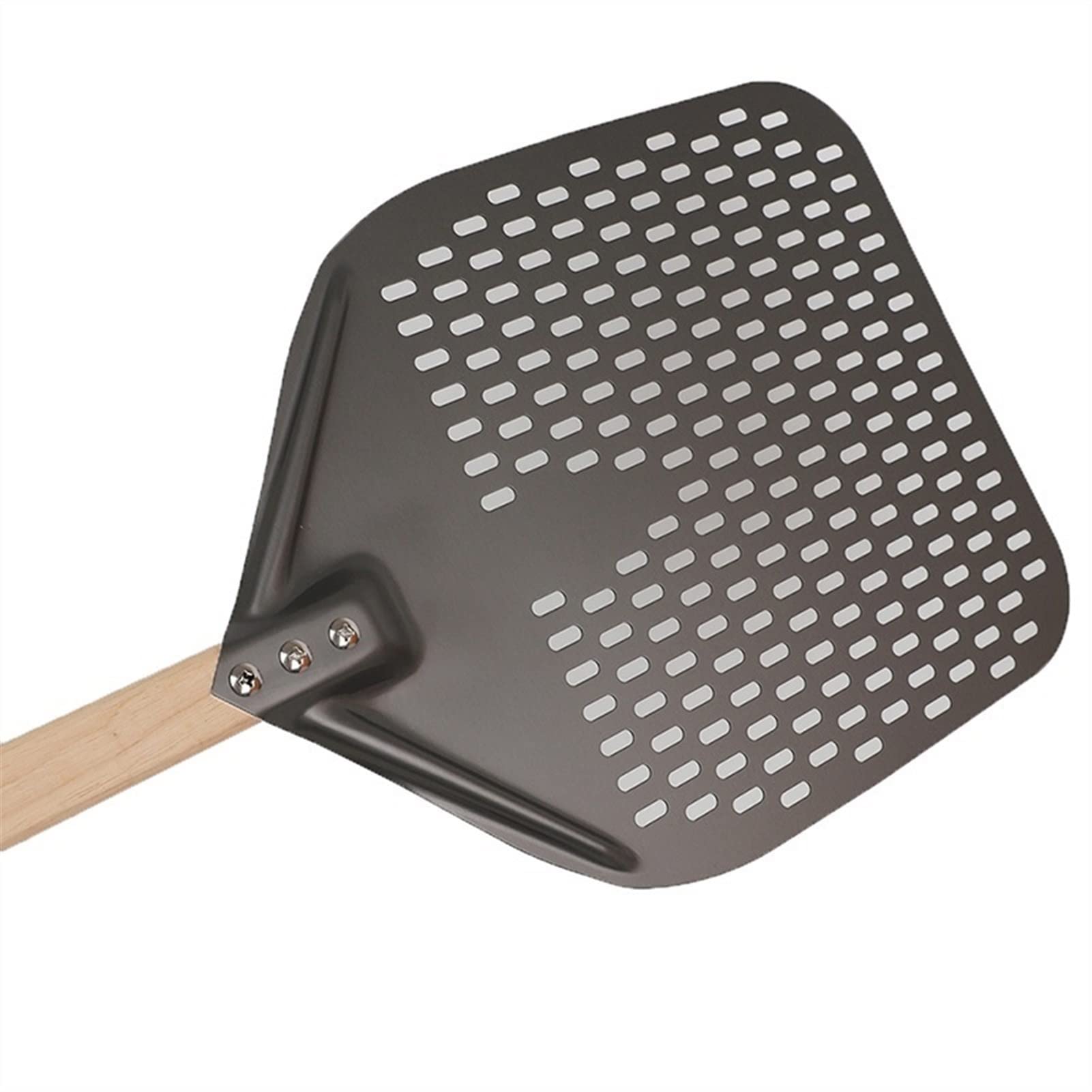 Espátula de Horno portátil de 12/14 Pulgadas Herramienta de repostería para Hornear en el hogar Mango de Madera Espátula de Pizza Pala de Pizza con Mango Largo (Color : E) (A)