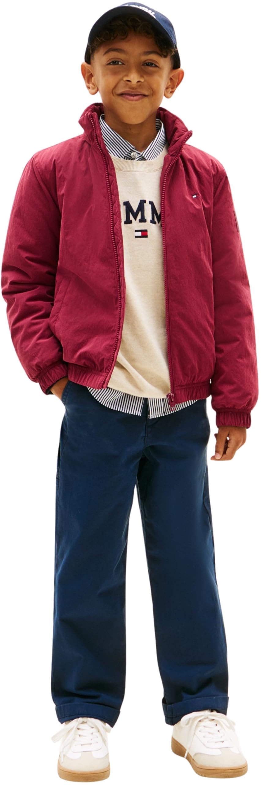 Tommy Hilfiger Herringbone Relaxed Worker Pant Kb0kb10048 - Otros Pantalones Niños