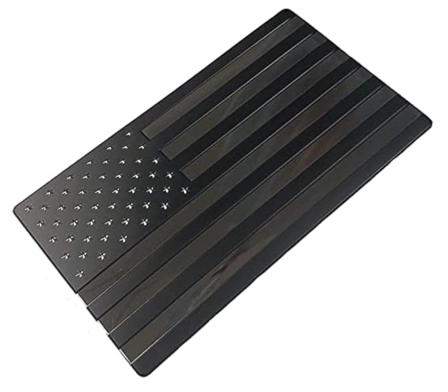 Muzzys Wysokiej jakości aluminium w całości czarna stonowana amerykańska flaga kalkomania emblemat naklejka odznaka bez podanej czwartej 8 cm x 4,4 cm Stany Zjednoczone przyklejają się do samochodu