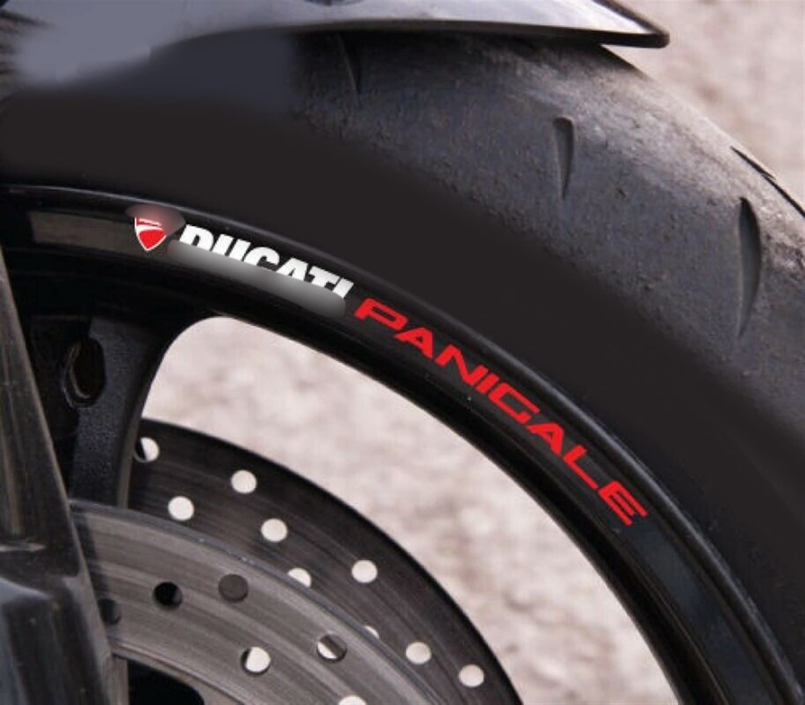 Autocollants roue moto Ducati Panigale kit jante lamine resistant