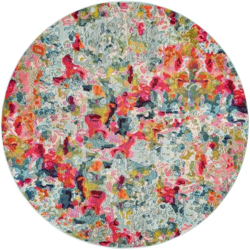 Tapete redondo multi color 6 pies Rugs.com miniatura 3