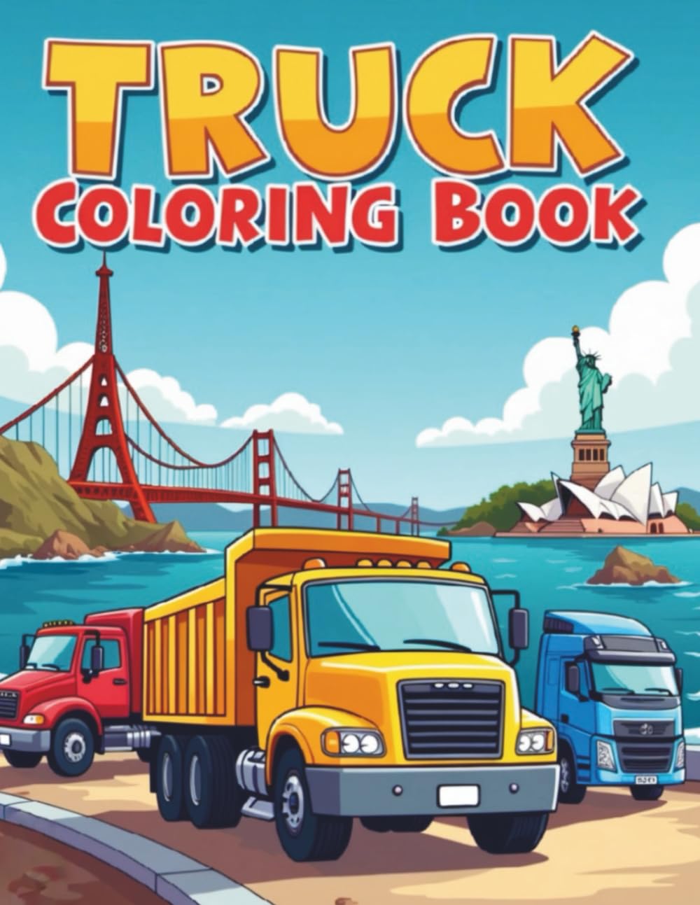 Truck Coloring Book: Trucks At Famous Landmarks by The Five Oceans