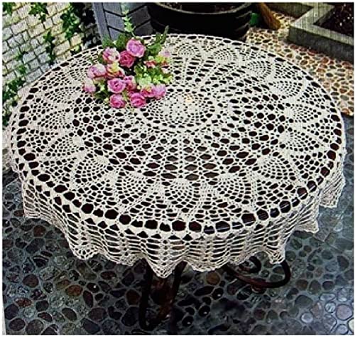 Corredocasa Copritavolo Rotondo Uncinetto 180 cm