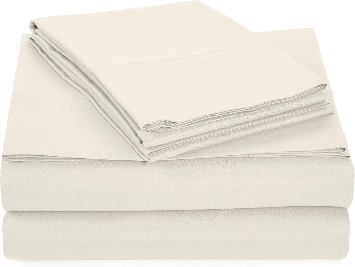 Microfiber RV Sheet Sets, 72x75 Short King, Ivory Solid