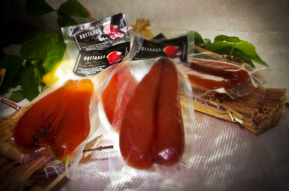 5 x 180 gr - Bottarga in baffe prodotte da Pino Spanu, a Cabras. Sardegna