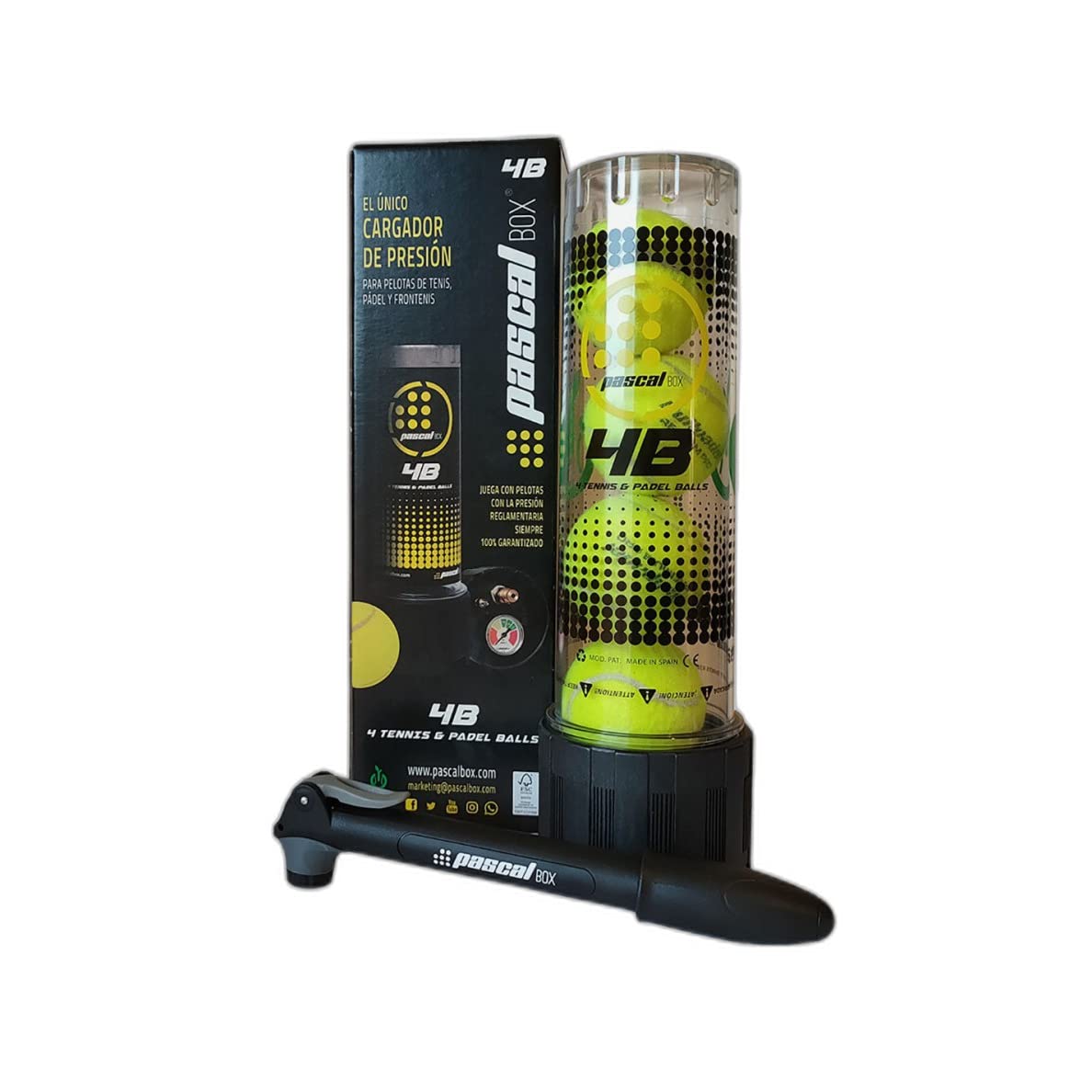 pascal パスカルボックス 圧力充填器　パデル　テニス Pascal Box - Pressurizer for padel balls with pump | Padel