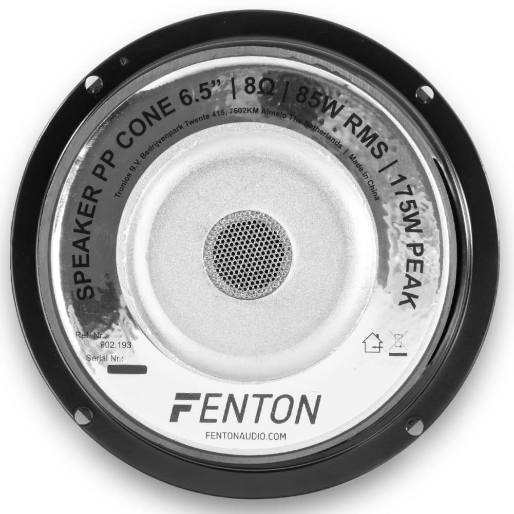 1 FENTON 902.193 WPP16 Altavoz 16,5 Cm 175 Watt Max 3 Stickers De